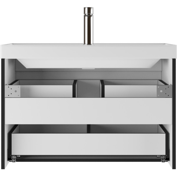 Тумба подвесная под умывальник Classica 80 Graffo графит матовый В2 Домино (DGr2106T)