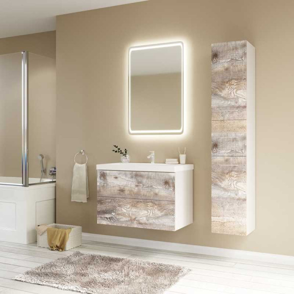 Тумба подвесная Marka One Push 800*450*516 бетон (У55906) Тумба подвесная Marka One Push 800*450*516 бетон (У55906)