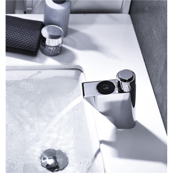 Смеситель для раковины Fashun с электр. дисплеем хром (A4020)