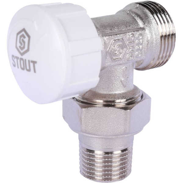 Клапан термостатический угловой 1/2"х3/4"(18) евроконус Stout SVT-0002-100015 Клапан термостатический угловой 1/2"х3/4"(18) евроконус Stout SVT-0002-100015
