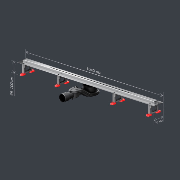 Трап для душа AM.PM MasterFlow линейный универс затвор Slim line 100 см сталь мат (W01SC-S11-100-05SB)