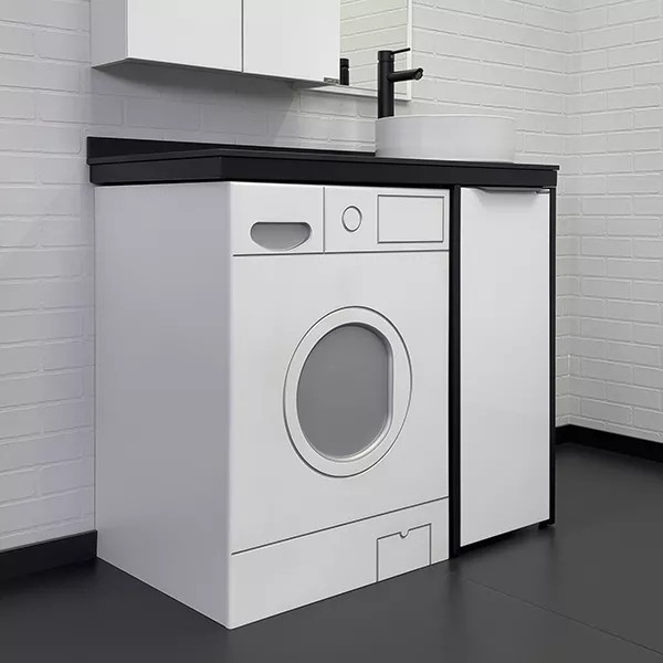 Комплект мебели Comforty Лозанна 1000x545x1015 белый глянцевый/калакатта Блэк (00-00013800)