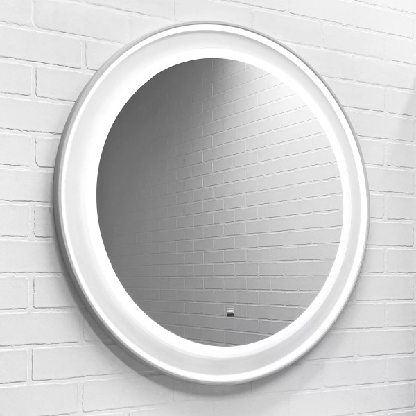 Зеркало Comforty Ереван 700x25x700 с подсветкой белый матовый (00-00014156)