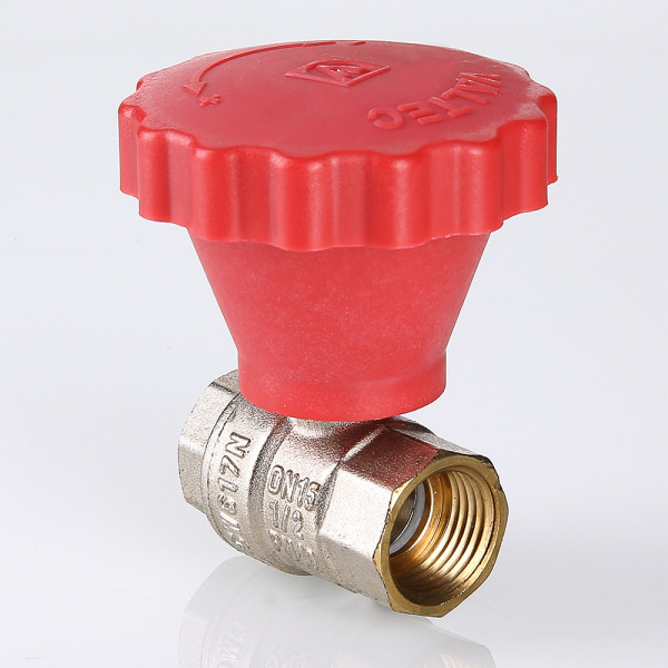Кран 1/2" ВВ шаровый с плавным управлением Valtec (красная рукоятка) VT.252.N.04 Кран 1/2" ВВ шаровый с плавным управлением Valtec (красная рукоятка) VT.252.N.04