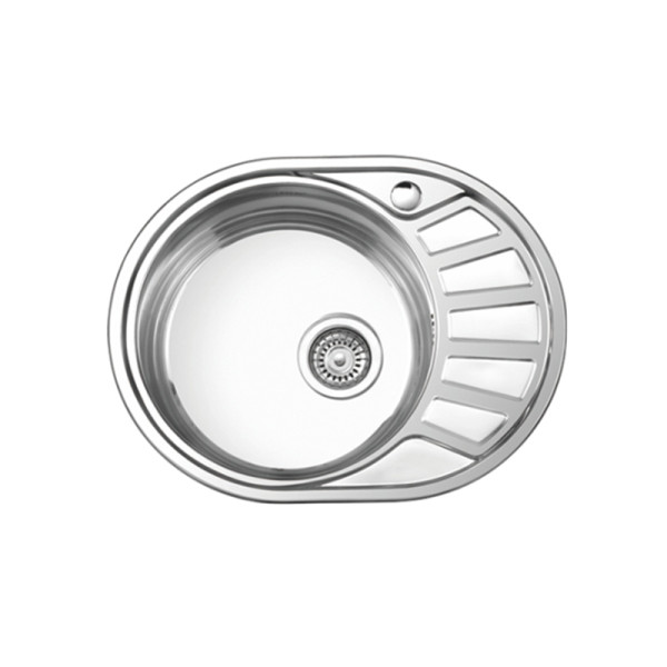 Мойка врезная Ledeme 570x450x170 (0,6мм) выпуск 3 1/2" левая декор (L65745-6L) Мойка врезная Ledeme 570x450x170 (0,6мм) выпуск 3 1/2" левая декор (L65745-6L)