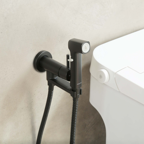 Смеситель с гигиеническим душем Aquatek Ника черный матовый (AQ1819MB)