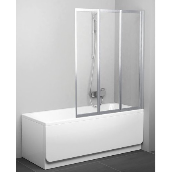 Душевая шторка на ванну Ravak Supernova VS3-130 130х140 полистирол rain, профиль белый (795V010041) Душевая шторка на ванну Ravak Supernova VS3-130 130х140 полистирол rain, профиль белый (795V010041)