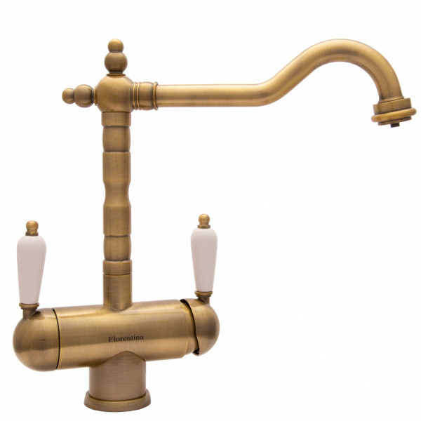 Смеситель для кухни Florentina Ария PVD бронза (333.22H.2113.700) Смеситель для кухни Florentina Ария PVD бронза (333.22H.2113.700)
