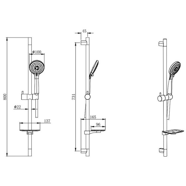Комплект смесителей Aquatek Вега Set 2 в 1 AQ1060CR+AQ2011CR (AQ1032CR)