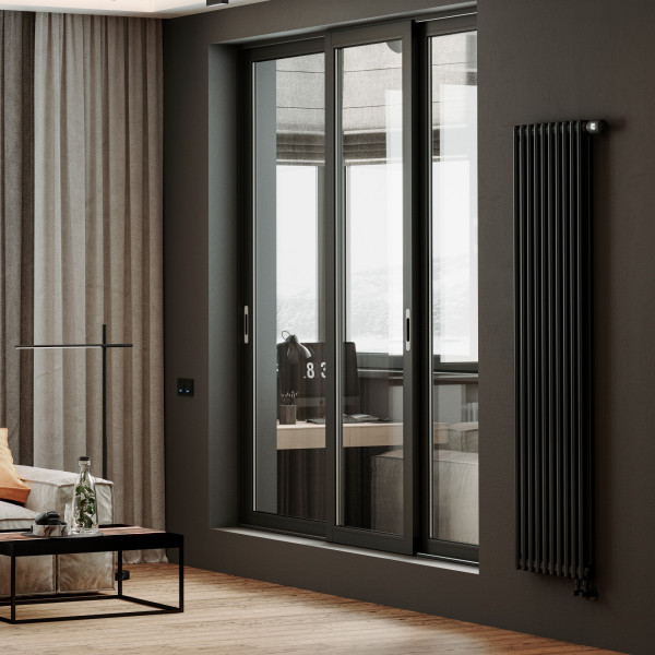 Радиатор стальной трубчатый Royal Thermo Insignia VC2180/14 нижнее подключение(черный RAL 9005m) In-VC2180.14.9005m