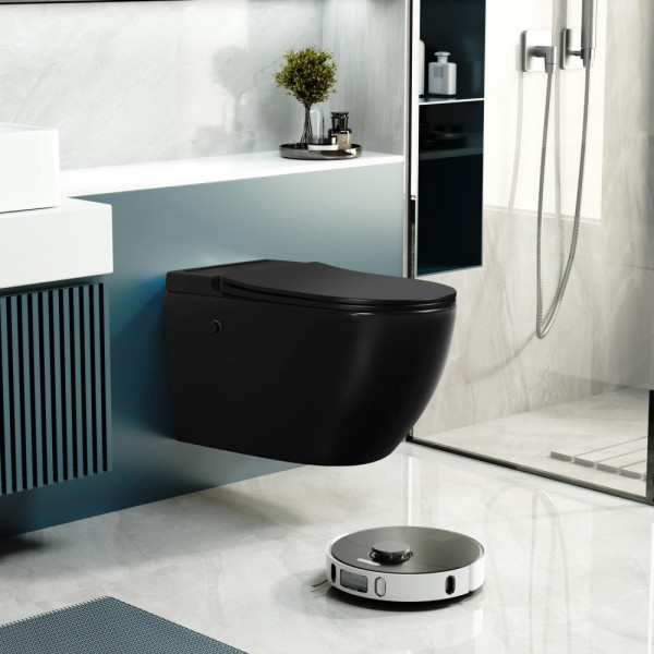 Унитаз подвесной Abber Bequem 360x580x380 черный матовый (AC1108PMB) Унитаз подвесной Abber Bequem 360x580x380 черный матовый (AC1108PMB)