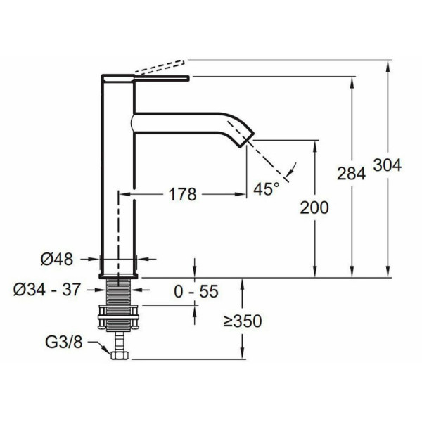 Смеситель для раковины Jacob Delafon Grands Boulevards хром (E77959-4AND-CP)