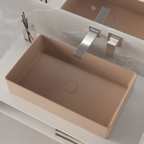 Раковина накладная Abber Rechteck 60x36x13 хаки матовая (AC2220MK)