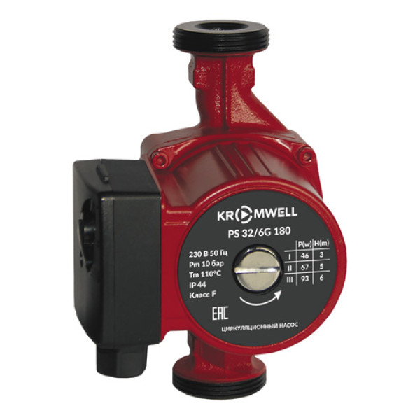 Насос циркуляционный Kromwell PS 32/6G 180 (в комплекте с гайками) (PS 32/6G 180) Насос циркуляционный Kromwell PS 32/6G 180 (в комплекте с гайками) (PS 32/6G 180)