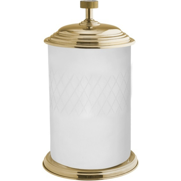 Ведро для мусора Boheme Royal Cristal 23x23x32,5 золото (10934-G)