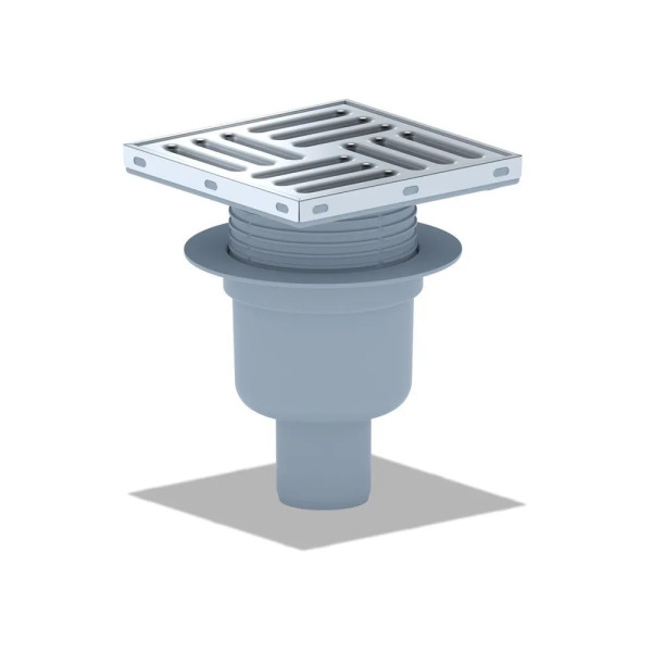 Трап вертикальный 50 мм. (150*150) АНИ регулируемый, с сухим затвором (решетка нерж.ст.) АНИ пласт (TQ5712) Трап вертикальный 50 мм. (150*150) АНИ регулируемый, с сухим затвором (решетка нерж.ст.) АНИ пласт (TQ5712)