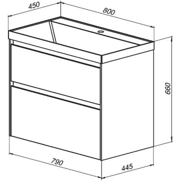 Тумба подвесная Aquanet Гласс 80 белый (00238361) Тумба подвесная Aquanet Гласс 80 белый (00238361)