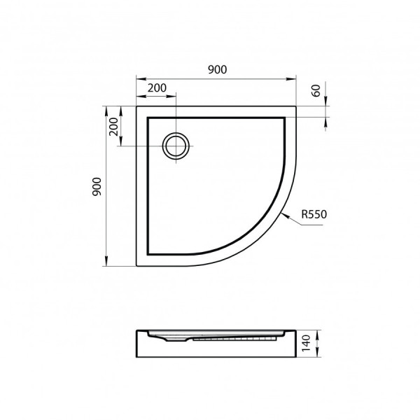 Душевой поддон Santek Палермо 90x90x135 (1WH302478)