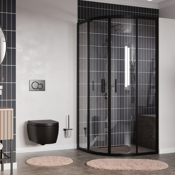 Душевой уголок WasserKraft Dill 90*90*200 стекло прозрачное, профиль черный (61S01) Душевой уголок WasserKraft Dill 90*90*200 стекло прозрачное, профиль черный (61S01)