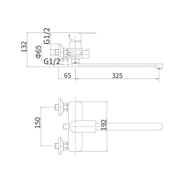 Смеситель для ванны и душа Fashun с душевым комплектом сатин (A52219)