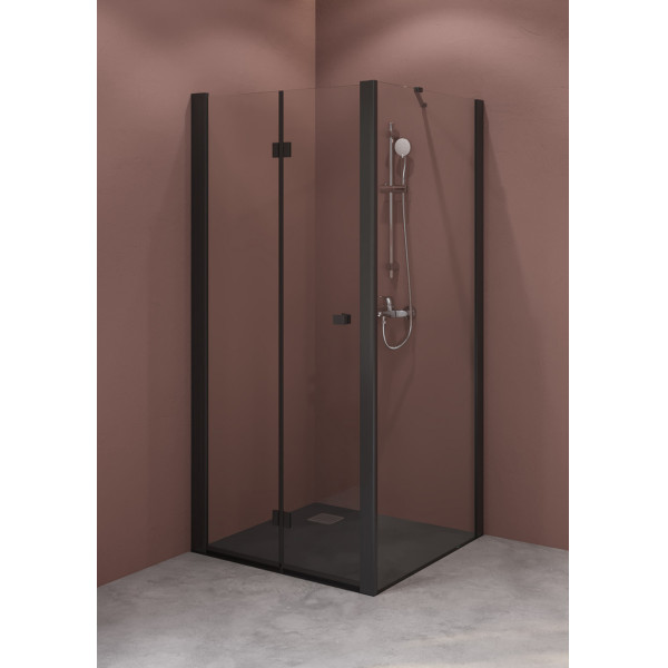 Душевая дверь Roca Capital 90x195 стекло прозрачное, профиль черный (7.M450.9.016.M)