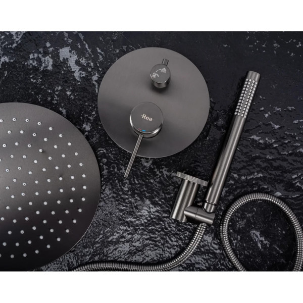 Душевая система Rea Lungo Grip + Box Titanium (REA-P8958) Душевая система Rea Lungo Grip + Box Titanium (REA-P8958)