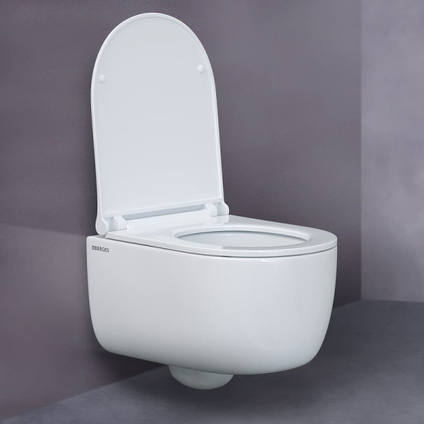 Унитаз подвесной Berges Ego XL 54 см сиденье дюропласт Toma Slim SO: микролифт (082118) Унитаз подвесной Berges Ego XL 54 см сиденье дюропласт Toma Slim SO: микролифт (082118)