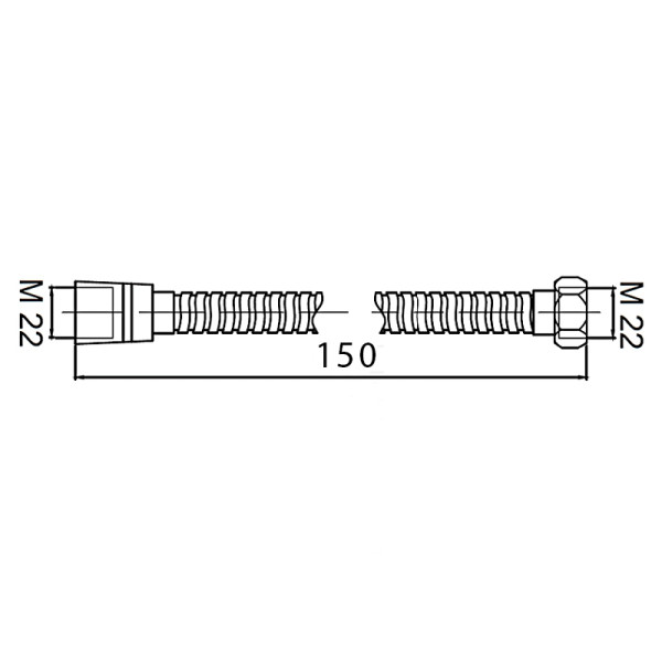 Шланг для душа Ledeme 150 см рус-рус. L40-2_PVC пакет (L40-2)