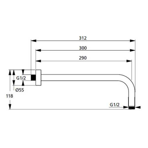 Держатель настенный верхнего душа Ideal Standard Ideal Rain (B9444AA) Держатель настенный верхнего душа Ideal Standard Ideal Rain (B9444AA)