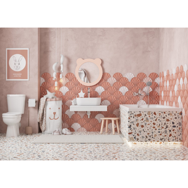 Зеркало Aquaton Каспер 480x34x489 розовый (1.A283.3.02C.R1E.0)