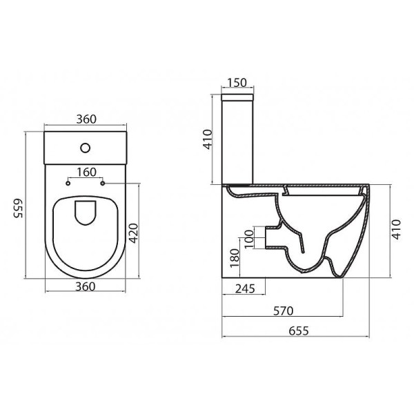 Унитаз-компакт BelBagno Marino безободковый (BB105CPR/BB105SC)