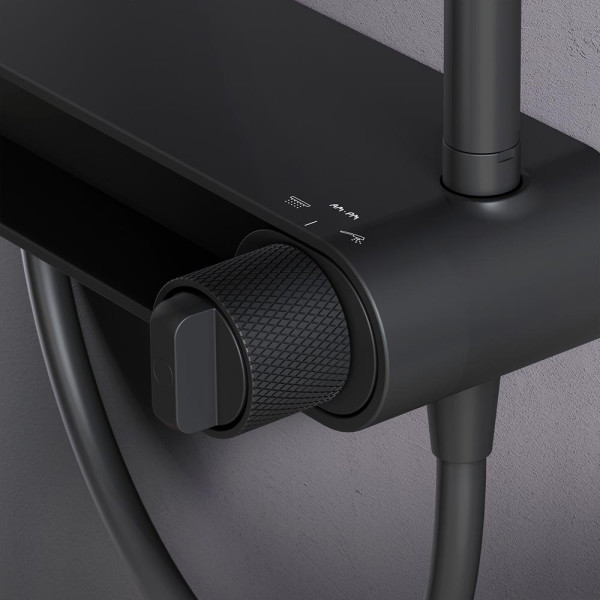 Душевая система AM.PM X-Joy см-ль-полка д/душа, душ.штанга, верхн. душ 220мм, ручн душ, черный (F0785A622) Душевая система AM.PM X-Joy см-ль-полка д/душа, душ.штанга, верхн. душ 220мм, ручн душ, черный (F0785A622)