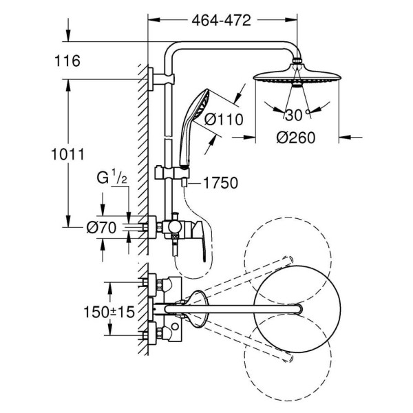 Душевая система Grohe Euphoria 260 (27473001)