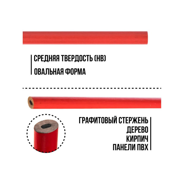Карандаш строительный FIT 180 мм (04318)