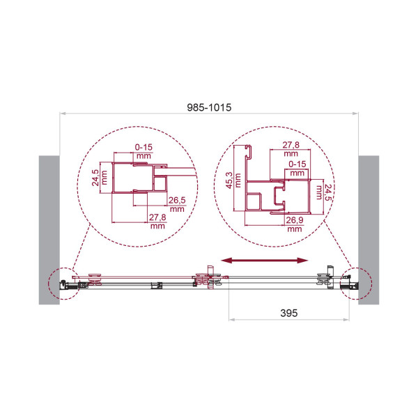 Душевая дверь BelBagno Luce 100x195 стекло прозрачное, профиль хром (LUCE-BF-1-10-C-Cr) Душевая дверь BelBagno Luce 100x195 стекло прозрачное, профиль хром (LUCE-BF-1-10-C-Cr)