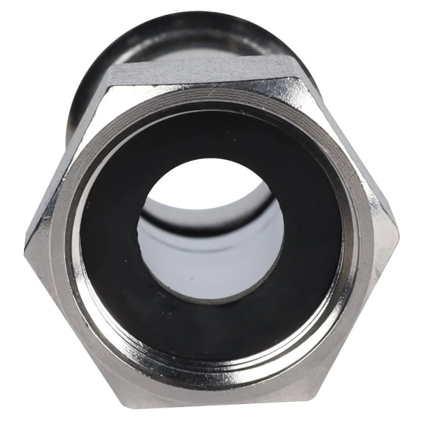 Переход 15х1/2"B с накидной гайкой Rommer из нержавеющей стали (пресс) (RSS-0026-001512)