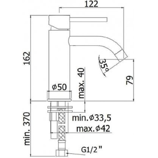 Смеситель для раковины Paffoni Light золотой (LIG071HG)