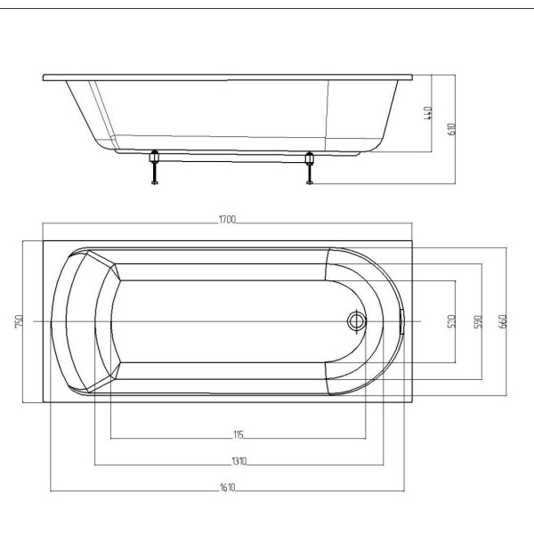 Ванна акриловая Azario Adelina 170x75 (AV.0010170) Ванна акриловая Azario Adelina 170x75 (AV.0010170)
