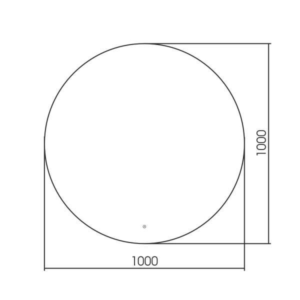 Зеркало Abber Mond 100x100 с подсветкой, сенсорный выключатель, диммер (AG6203SL-1.0)