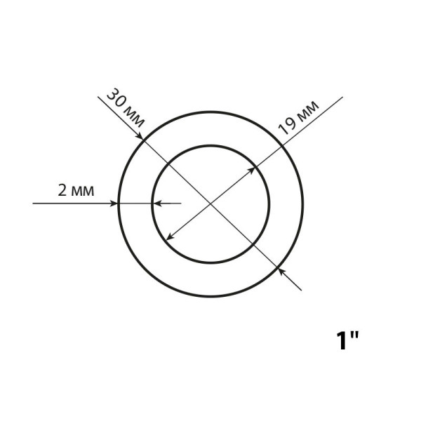 Прокладка 1" (прозрачная) (100шт) TeRma (10176)