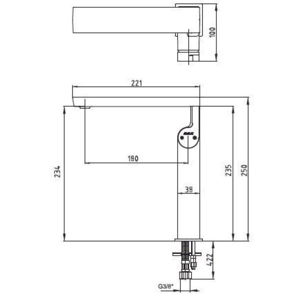 Смеситель для раковины E.C.A. Icon хром (102188044HEX) Смеситель для раковины E.C.A. Icon хром (102188044HEX)