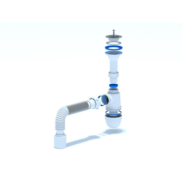 Сифон 40 мм. бутылочный АНИ с литым выпуском 1 1/2"*70 мм. с гибкой трубой 40*50 АНИ пласт (C0510) Сифон 40 мм. бутылочный АНИ с литым выпуском 1 1/2"*70 мм. с гибкой трубой 40*50 АНИ пласт (C0510)