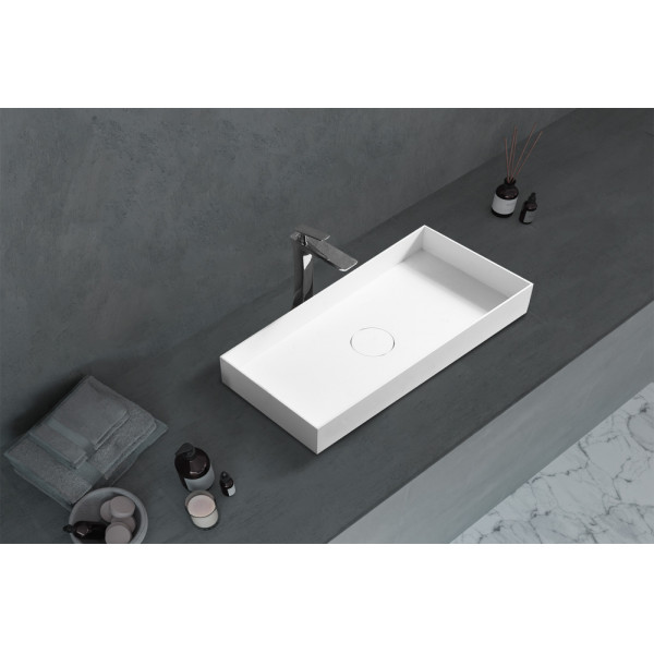 Раковина накладная Abber Stein 800x380 белый матовый (AS2622) Раковина накладная Abber Stein 800x380 белый матовый (AS2622)