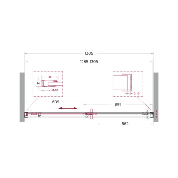 Душевая дверь BelBagno Soft Close-1 130x200 стекло прозрачное, профиль оружейная сталь матовая (SOFT_CLOSE-1-BF-1-130-C-GM) Душевая дверь BelBagno Soft Close-1 130x200 стекло прозрачное, профиль оружейная сталь матовая (SOFT_CLOSE-1-BF-1-130-C-GM)