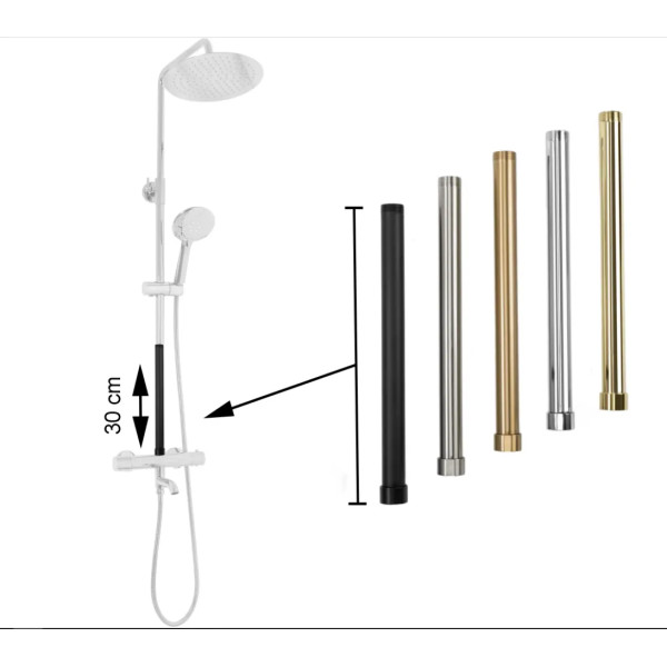 Удлинитель душевой стойки Rea 30 см Gold (Tom, Soul, Aldi, Bliss, Santos, Roger, Lungo с термостатом, Luis, Vigo) (REA-K7702)