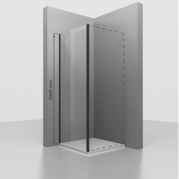 Душевое ограждение RGW Z-050-3-B 120x200 стекло прозрачное, профиль черный (352253112-24)