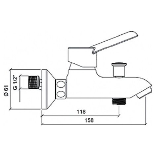 Cмеситель для ванны и душа Vitra Viva (A41045EXP) Cмеситель для ванны и душа Vitra Viva (A41045EXP)