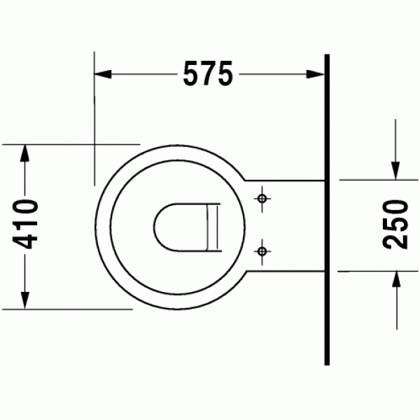 Унитаз подвесной Duravit Starck 1 575х410х400 (0210090064)