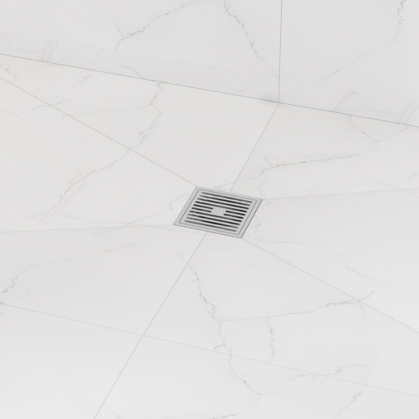 Трап душевой 100х100 мм вертикальный выпуск сухой затвор хром матовый Iddis (980CV10SB3DDZ) Трап душевой 100х100 мм вертикальный выпуск сухой затвор хром матовый Iddis (980CV10SB3DDZ)