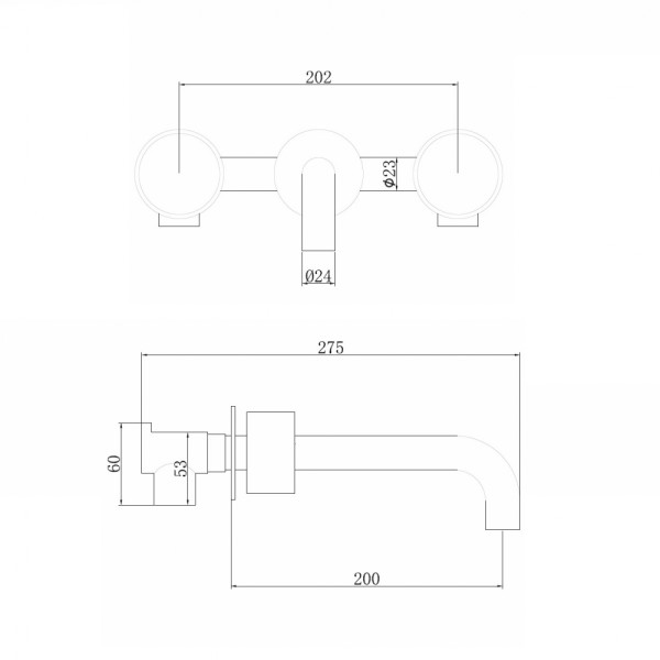 Смеситель для раковины Abber Wasser Kreis Золотой (AF81122G)